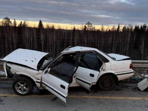 В Красноярском крае три человека погибли в ДТП с Toyota и трактором, гружённым лесом